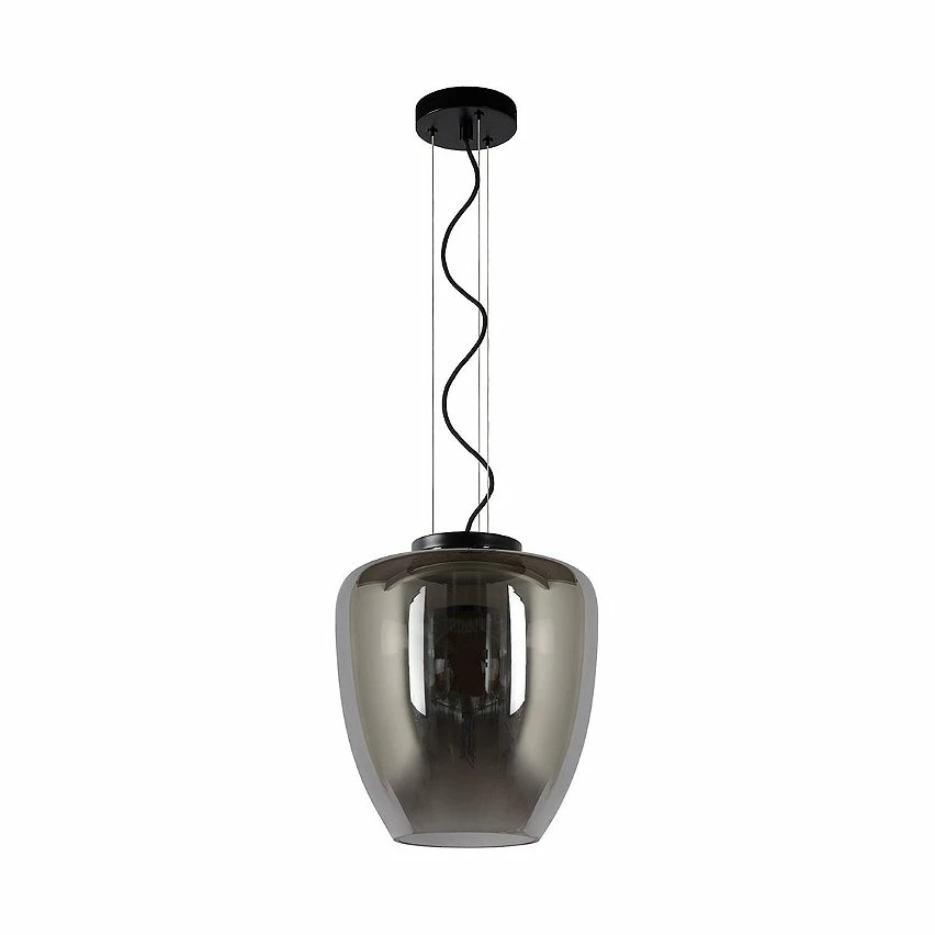 Acheter 🔔 Lampea Suspension rétro en verre fumé Ø 28 cm Ambra 🌟 – Image 2