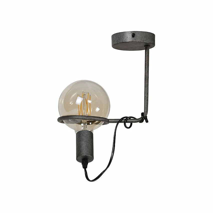 Bon marché 🔔 Lampea Plafonnier industriel en métal gris Calvin 😍 – Image 2