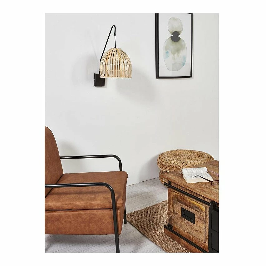 Sortie 🔔 Vivabita Applique murale bambou naturel pour salon 54 cm Onyx 💯 – Image 5