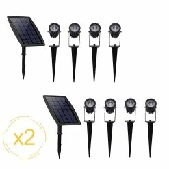 Meilleur prix 👏 Projecteurs solaires EZIlight® Solar multi spot - 2 packs de 4 lampes 🧨