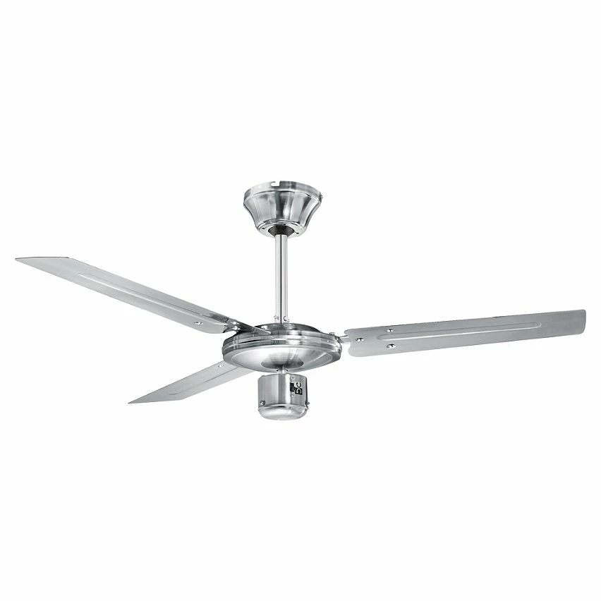 Tout neuf đ Ventilateur de Plafond, Silencieux, 3 Vitesses, Fonction ĂtĂ©-Hiver, Acier Inox. 60 Argent ProficareDVL 3071 đ