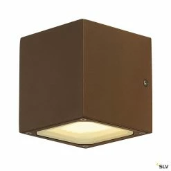Bon marché 🎉 Applique extérieure SLV SITRA CUB, rouille, GX53/TCR-TSE, 2x 9W max, IP44 👍