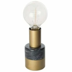 Budget đ Paris prix Lampe Ă Poser en Marbre "Lalande" 14cm Noir đ
