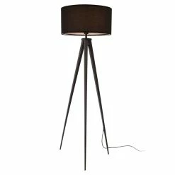 Sortie 👍 Lampadaire Trépied Moderne Stylé Lampe sur Pied Design E27 Métal Textile Hauteur 153 cm Blanc [lux.pro] ❤️