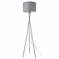 Coupon 🤩 Lampadaire Trépied Moderne Lampe sur Pied Design E27 Métal Tissu Hauteur 154 cm Noir lux.pro ⌛
