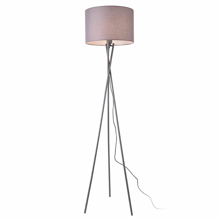 Coupon 🤩 Lampadaire Trépied Moderne Lampe sur Pied Design E27 Métal Tissu Hauteur 154 cm Noir lux.pro ⌛ – Image 2