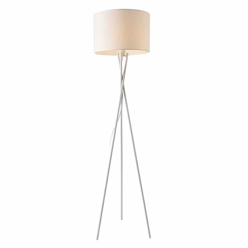 Coupon 🤩 Lampadaire Trépied Moderne Lampe sur Pied Design E27 Métal Tissu Hauteur 154 cm Noir lux.pro ⌛ – Image 9