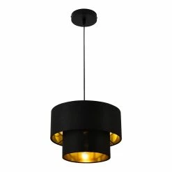 Meilleure vente 🤩 Lampe à Suspendre Moderne Suspension Design Douille E27 60W en Métal et Textile Diamètre 30 cm Blanc Argenté [lux.pro] ❤️