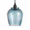 Coupon 😍 Paris prix Lampe Suspension en Verre "Riva" 27cm Bleu 🌟