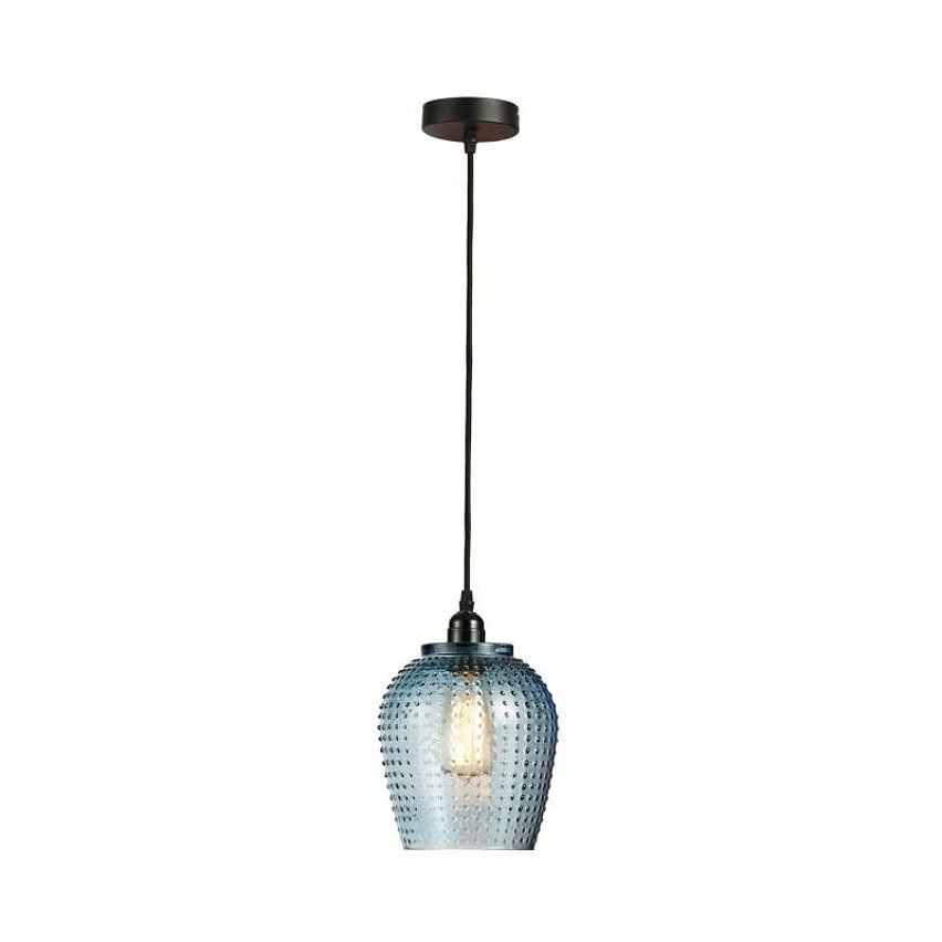 Coupon đ Paris prix Lampe Suspension en Verre "Riva" 27cm Bleu đ â Image 4