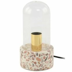 Acheter ✨ Paris prix Lampe à Poser avec Dôme "Curacao" 24cm Blanc & Rouge 🧨