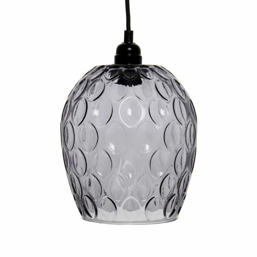 Grosses soldes đ Paris prix Lampe Suspension DĂ©co "Corona" 27cm Gris đ