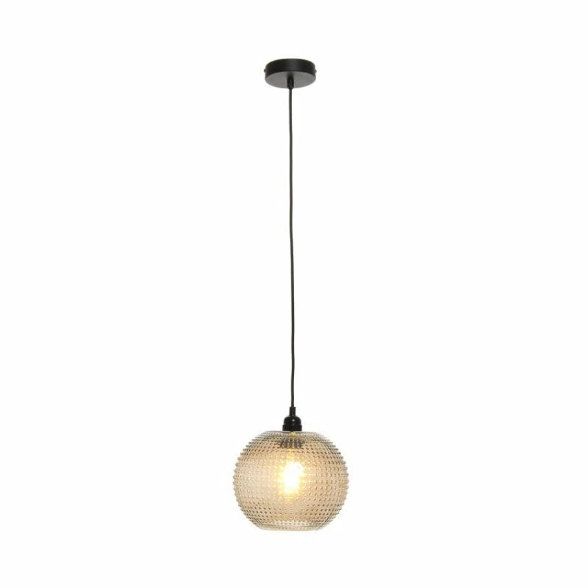 Tout neuf ❤️ Paris prix Lampe Suspension en Verre "Saturne" 23cm Marron 🔔 – Image 4