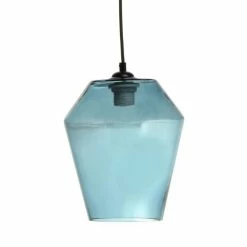 Coupon 🛒 Paris prix Lampe Suspension en Verre "Planta" 30cm Bleu 🔥