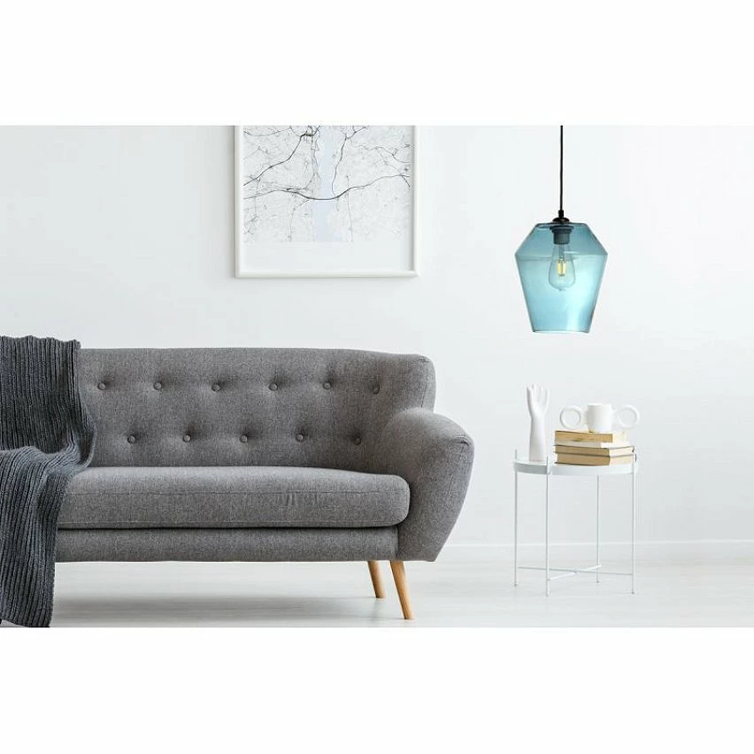Coupon đ Paris prix Lampe Suspension en Verre "Planta" 30cm Bleu đ„ â Image 2