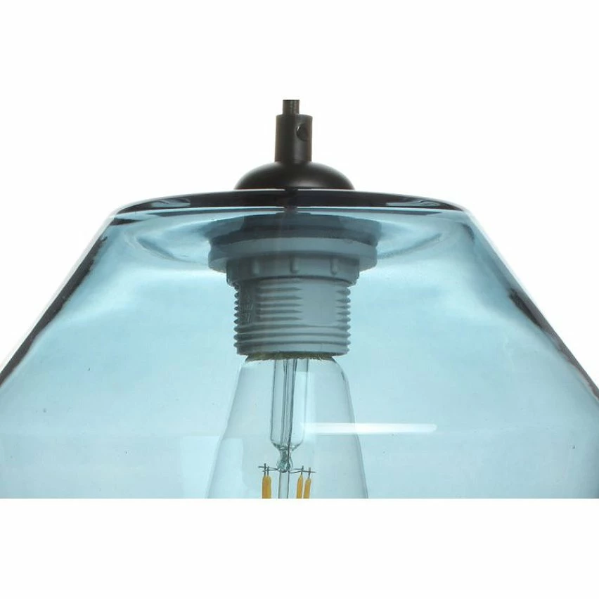 Coupon đ Paris prix Lampe Suspension en Verre "Planta" 30cm Bleu đ„ â Image 3