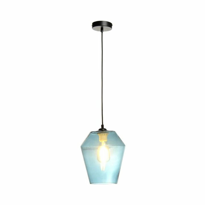 Coupon đ Paris prix Lampe Suspension en Verre "Planta" 30cm Bleu đ„ â Image 4