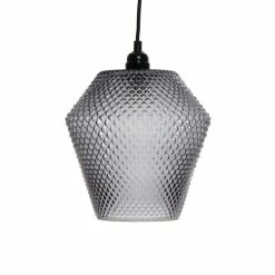Promo 🧨 Paris prix Lampe Suspension en Verre "Nomi" 27cm Gris 🛒