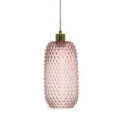 Meilleure vente 😍 Paris prix Lampe Suspension en Verre "Irina" 34cm Rose ⌛