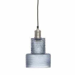Meilleure vente 🎉 Paris prix Lampe Suspension en Verre "Mona" 27cm Bleu ⭐