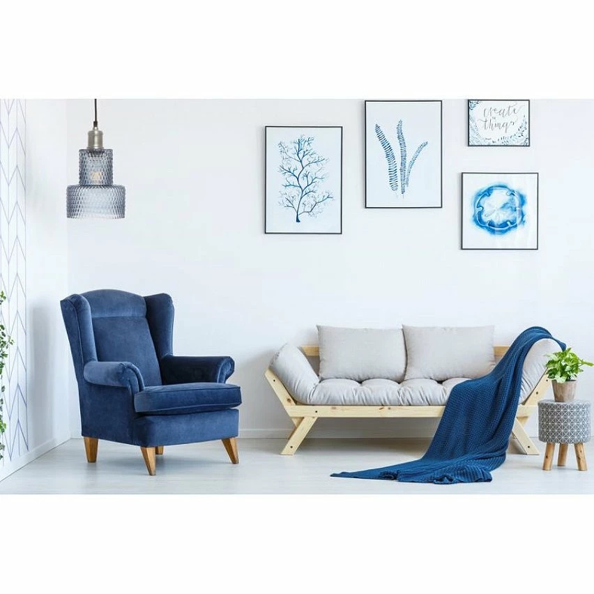 Meilleure vente 🎉 Paris prix Lampe Suspension en Verre "Mona" 27cm Bleu ⭐ – Image 2