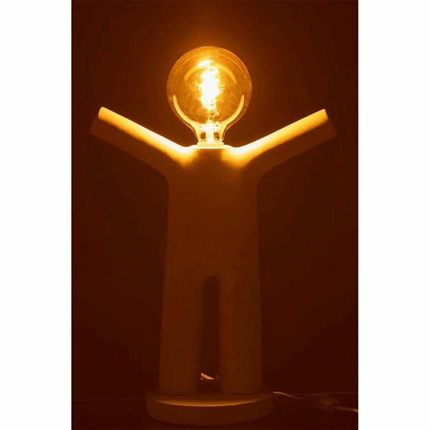 Promo đ€© Paris prix Lampe Bonhomme en RĂ©sine Blanche đ â Image 3