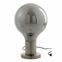 Budget đ Paris prix Lampe Ă Poser Design "Global" 50cm Gris & Argent âš