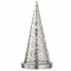 Remise 🥰 Paris prix Lampe à Poser LED en Métal "Cône" 37cm Argent ⭐