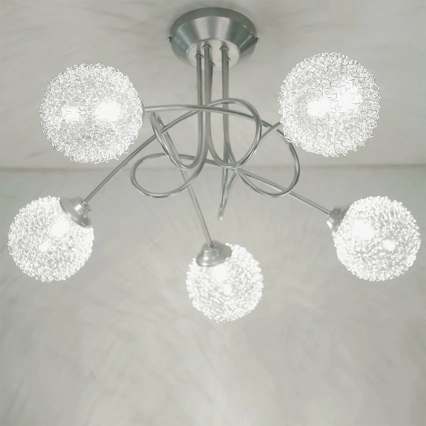 Le moins cher đ€© Tosel ACTUELLE - Lustre multi bras mĂ©tal aluminium đ â Image 2