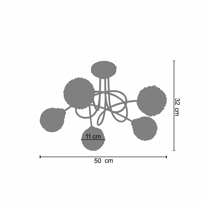 Le moins cher đ€© Tosel ACTUELLE - Lustre multi bras mĂ©tal aluminium đ â Image 3