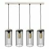 Budget 👏 Paris prix Lampe Suspension 4 Têtes "Gunnar" 135cm Gris 🔥