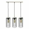 Acheter 🔥 Paris prix Lampe Suspension 3 Têtes "Gunnar" 135cm Gris ⭐