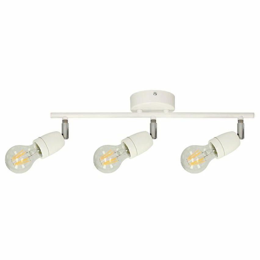 Grosses soldes ⭐ Paris prix Plafonnier 3 Spots "Porcia" 45cm Blanc & Chrome 🔔