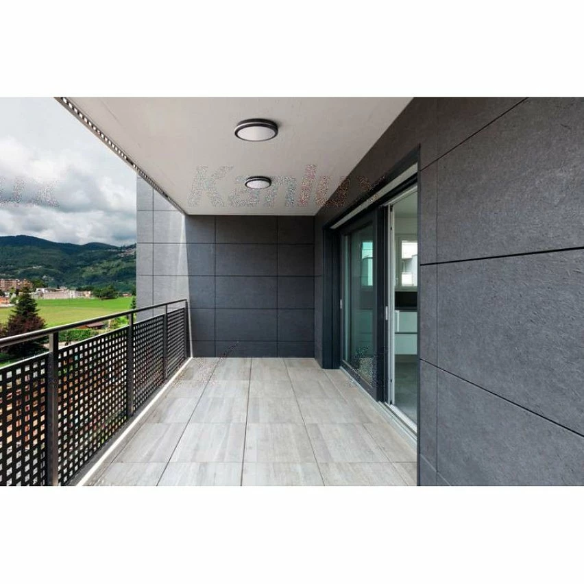 Budget ❤️ Kanlux Plafonnier LED 18W à détecteur étanche IP54 rond ∅220mm Graphite - Blanc Naturel 4000K ✔️ – Image 3