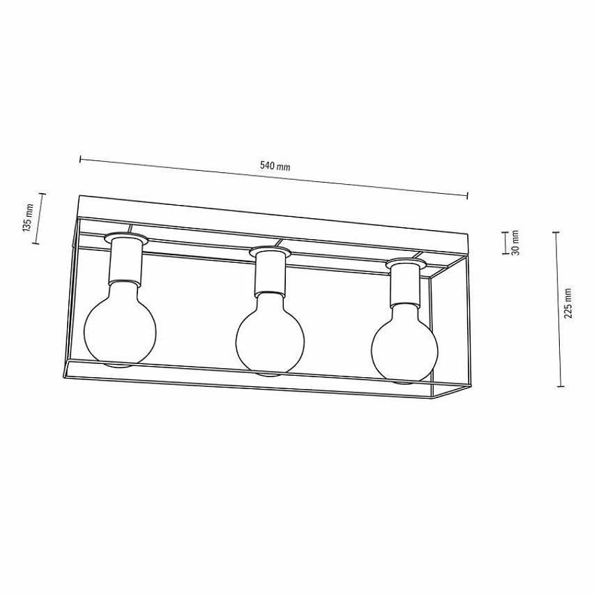 Offres đ Paris prix Plafonnier Design 3 TĂȘtes "Gretter" 35cm ChĂȘne HuilĂ© đ â Image 2