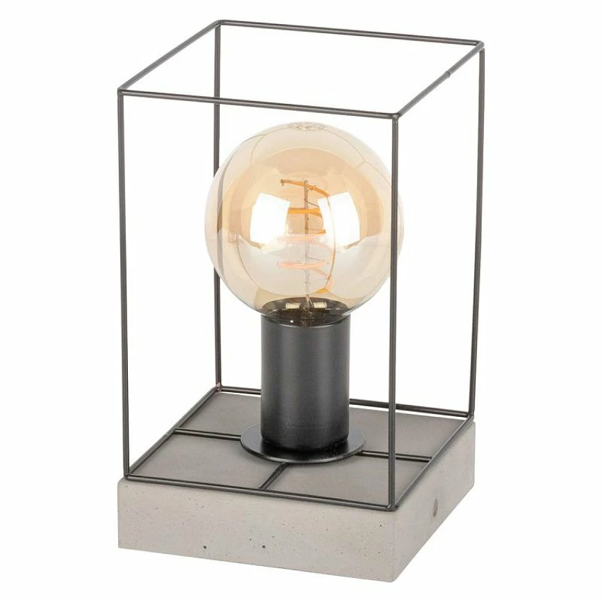 Sortie 👏 Paris prix Lampe à Poser Design "Gretter" 22cm Gris & Noir ✔️