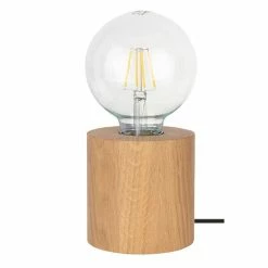 Offres 😍 Paris prix Lampe à Poser Ronde "Trongo" 10cm Chêne Huilé 😍