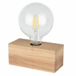 Offres 🔥 Paris prix Lampe à Poser en Bois "Theo" 18cm Chêne Huilé ✔️