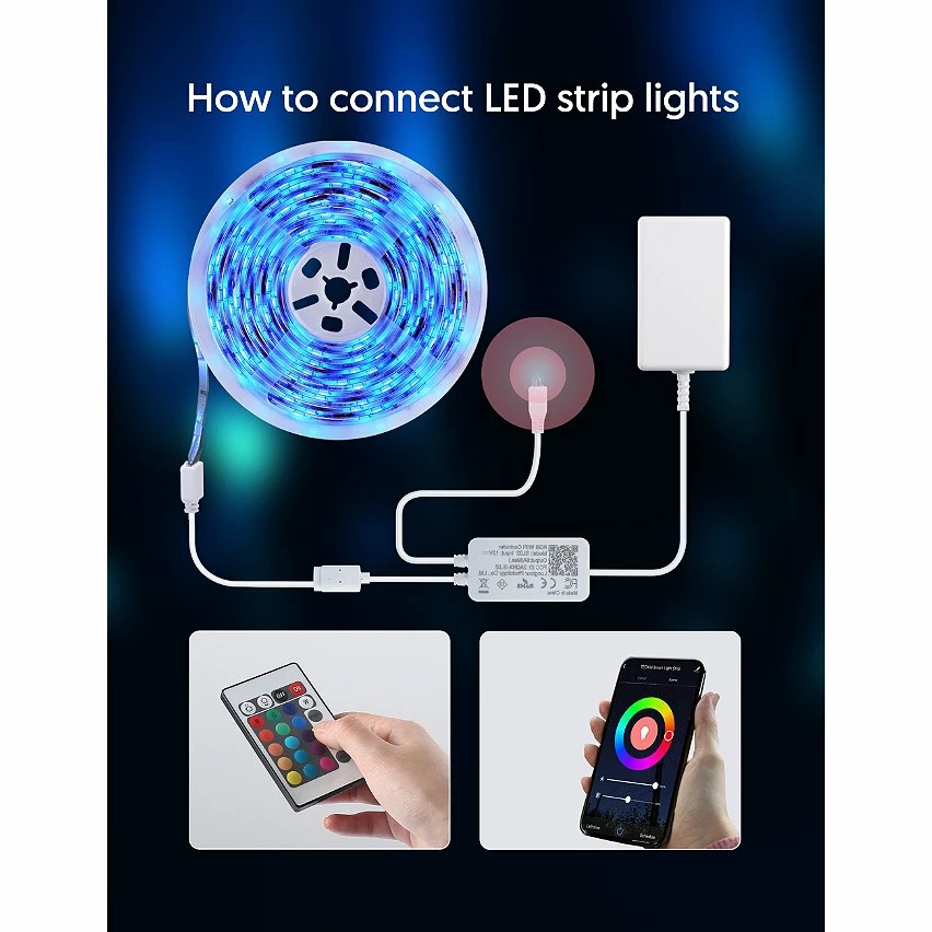 Le moins cher ⭐ Bande LED Teckin SL02B Lights Alexa RVB de 16,4 Pieds Synchronisation de Musique 🥰 – Image 2