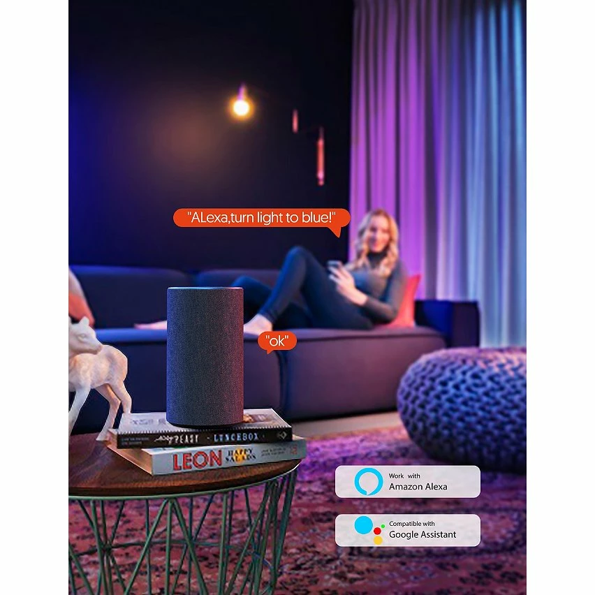 Le moins cher ⭐ Bande LED Teckin SL02B Lights Alexa RVB de 16,4 Pieds Synchronisation de Musique 🥰 – Image 3