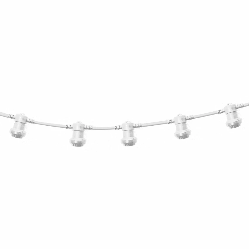 Le moins cher 😉 VELAMP PARTY LIGHT: Guirlande IP44 prolongeable 20m, 20 douilles E27, blanc ✨ – Image 6