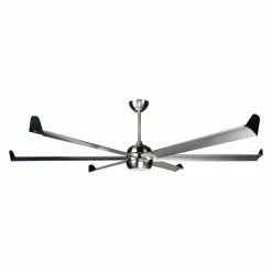 Meilleure vente 🎁 Klassfan Ventilateur de plafond DC en argent avec pelles chromées 236cm avec WiFi et gradateur LED 🔥