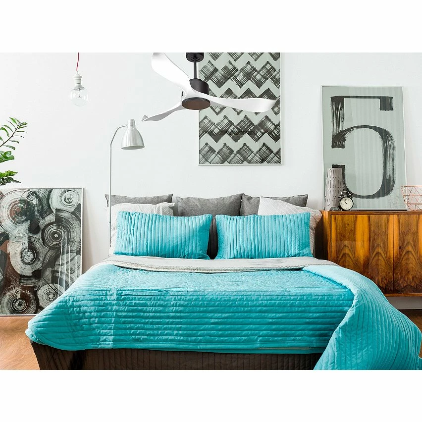 Tout neuf ⌛ Klassfan Ventilateur de plafond Réversible Thermostat Wifi Moteur à courant continu Toits en pente Télécommande Scénarios Adaptateur 2/3 Lames 🔥 – Image 7