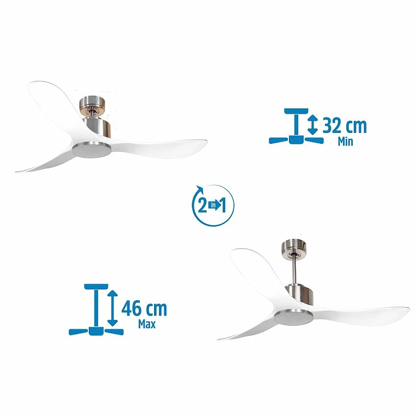 Top 10 ⌛ Klassfan Ventilateur de plafond Contrôle Réversible Thermostat Wifi Moteur à courant continu Toits en pente Télécommande Scénarios Hypersilence ⭐ – Image 3