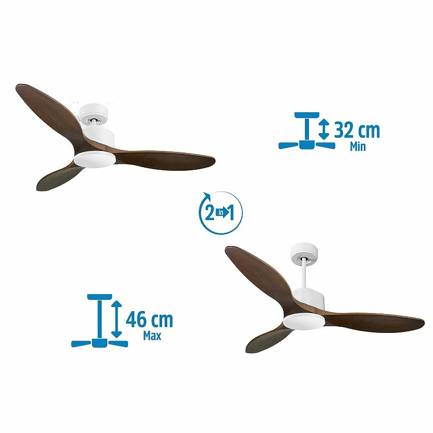 Nouveau đ„° Klassfan Ventilateur de plafond RĂ©versible Thermostat Wifi Moteur Ă courant continu Toits en pente TĂ©lĂ©commande ScĂ©narios Hypersilence MĂ©moire đŻ â Image 3