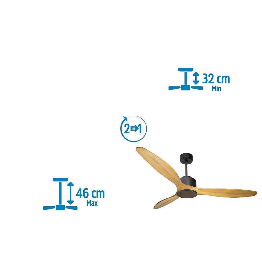 Bon marchĂ© đ Klassfan Ventilateur de plafond RĂ©versible Thermostat Wifi Moteur Ă courant continu Toits en pente TĂ©lĂ©commande ScĂ©narios Hypersilence MĂ©moire đ â Image 4