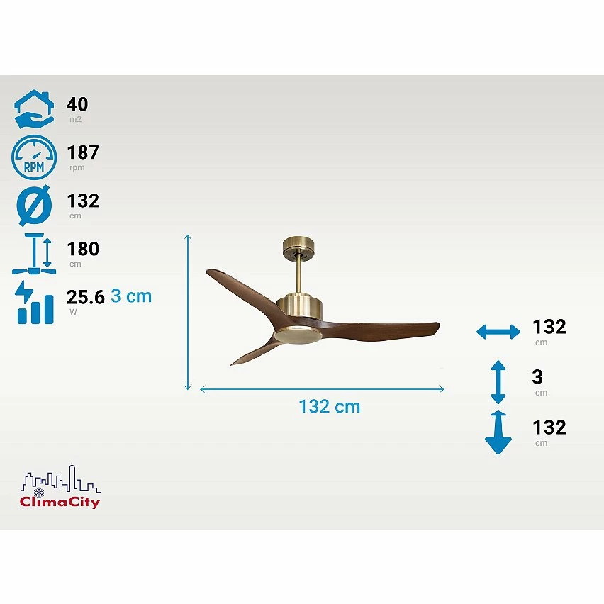 Coupon ⭐ Klassfan Ventilateur de plafond Réversible Thermostat Wifi Moteur à courant continu Toits en pente Télécommande Scénarios Adaptateur 2/3 Lames 🥰 – Image 3