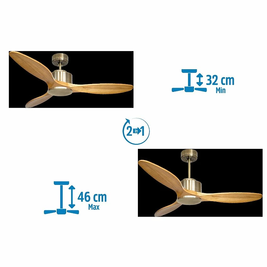 Le moins cher đ Klassfan Ventilateur de plafond RĂ©versible Thermostat Wifi Moteur Ă courant continu Toits en pente TĂ©lĂ©commande ScĂ©narios Hypersilence MĂ©moire đ„° â Image 5