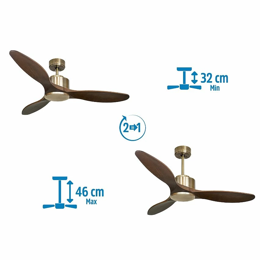 Remise đ Klassfan Ventilateur de plafond RĂ©versible Thermostat Wifi Moteur Ă courant continu Toits en pente TĂ©lĂ©commande ScĂ©narios Hypersilence MĂ©moire đ„ â Image 4