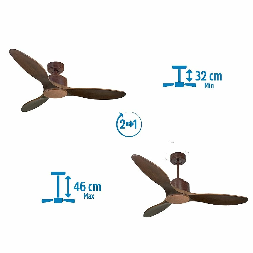 Acheter đ Klassfan Ventilateur de plafond RĂ©versible Thermostat Wifi Moteur Ă courant continu Toits en pente TĂ©lĂ©commande ScĂ©narios Hypersilence MĂ©moire đ â Image 3